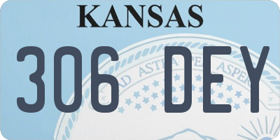 KS license plate 306DEY