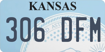 KS license plate 306DFM