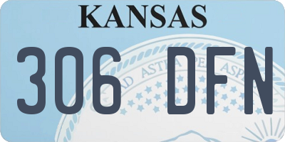 KS license plate 306DFN
