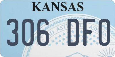 KS license plate 306DFO