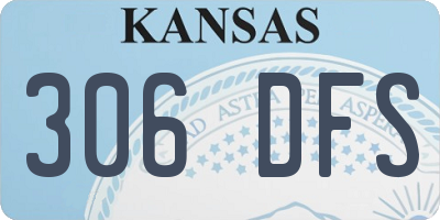 KS license plate 306DFS