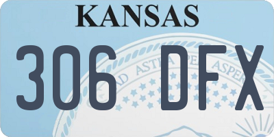 KS license plate 306DFX