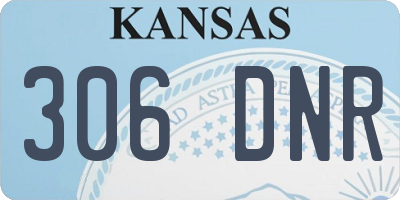KS license plate 306DNR
