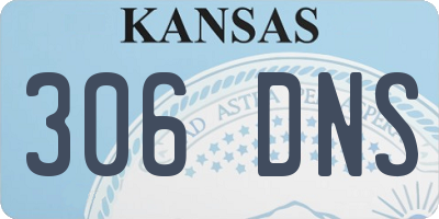 KS license plate 306DNS
