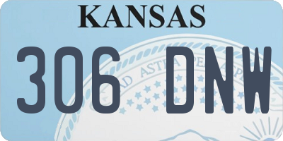 KS license plate 306DNW