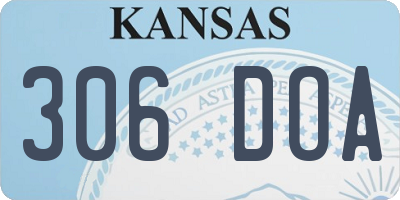 KS license plate 306DOA