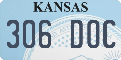 KS license plate 306DOC