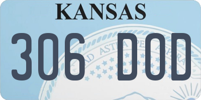 KS license plate 306DOD