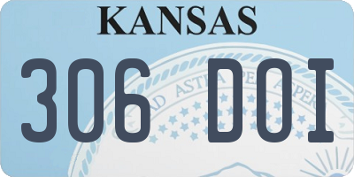 KS license plate 306DOI