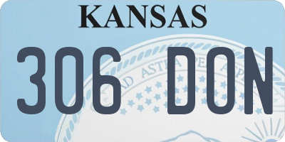 KS license plate 306DON