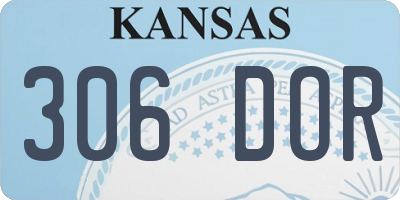 KS license plate 306DOR
