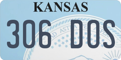 KS license plate 306DOS