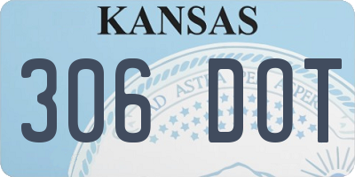 KS license plate 306DOT