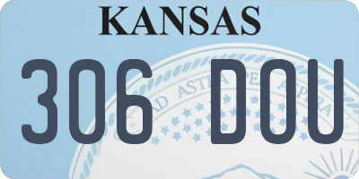 KS license plate 306DOU