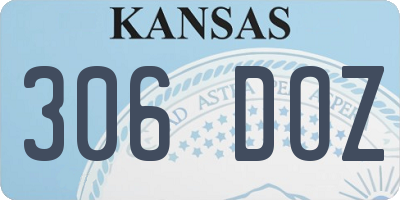 KS license plate 306DOZ
