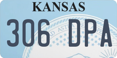 KS license plate 306DPA