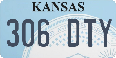 KS license plate 306DTY