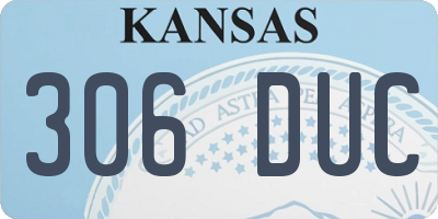 KS license plate 306DUC
