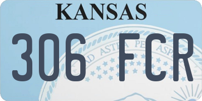KS license plate 306FCR