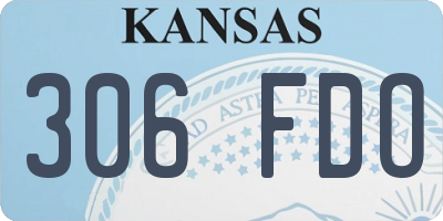 KS license plate 306FDO
