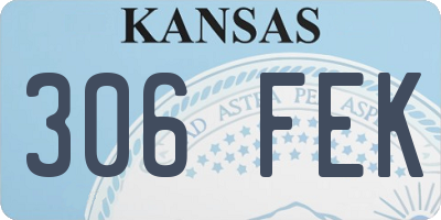 KS license plate 306FEK
