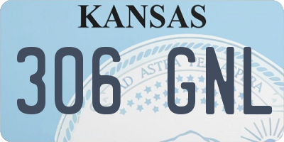 KS license plate 306GNL