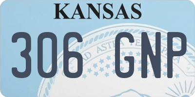 KS license plate 306GNP