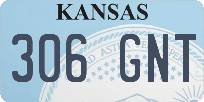 KS license plate 306GNT