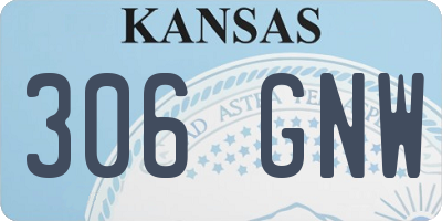 KS license plate 306GNW