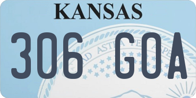 KS license plate 306GOA