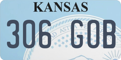 KS license plate 306GOB