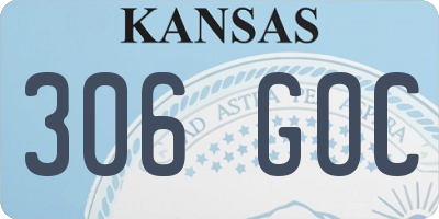 KS license plate 306GOC