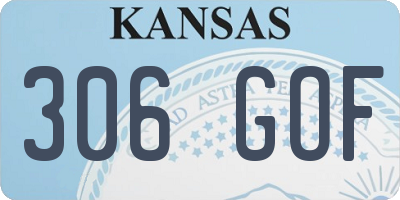 KS license plate 306GOF
