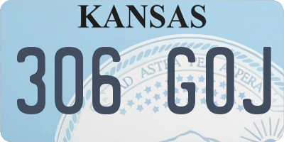 KS license plate 306GOJ