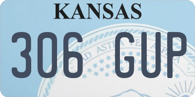 KS license plate 306GUP