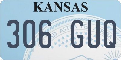 KS license plate 306GUQ