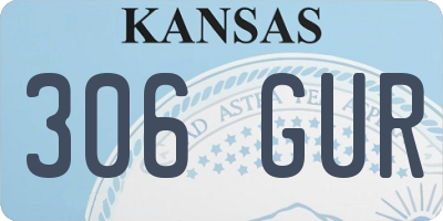 KS license plate 306GUR