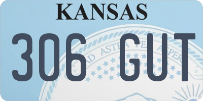 KS license plate 306GUT
