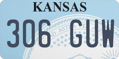 KS license plate 306GUW