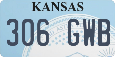 KS license plate 306GWB