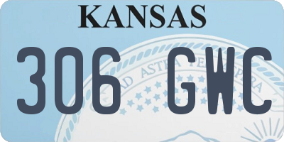 KS license plate 306GWC