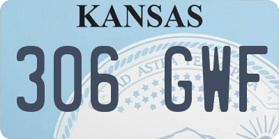 KS license plate 306GWF