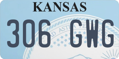 KS license plate 306GWG