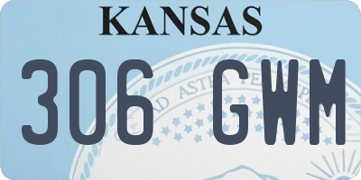 KS license plate 306GWM