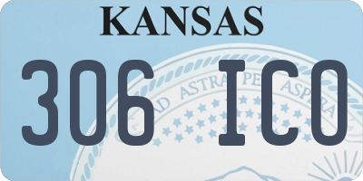 KS license plate 306ICO