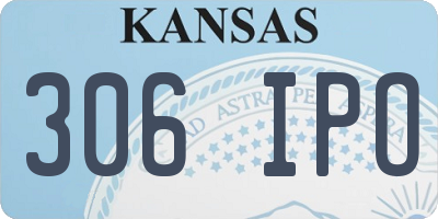 KS license plate 306IPO