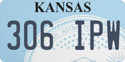 KS license plate 306IPW