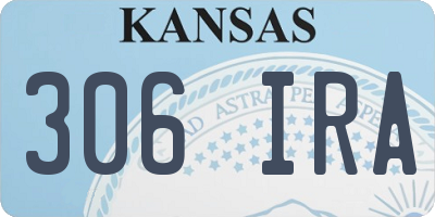 KS license plate 306IRA