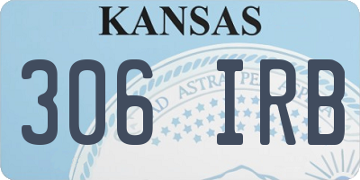KS license plate 306IRB