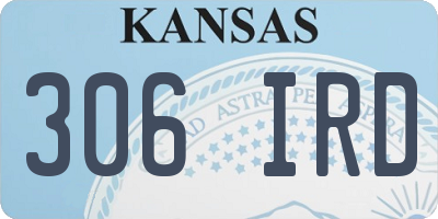KS license plate 306IRD